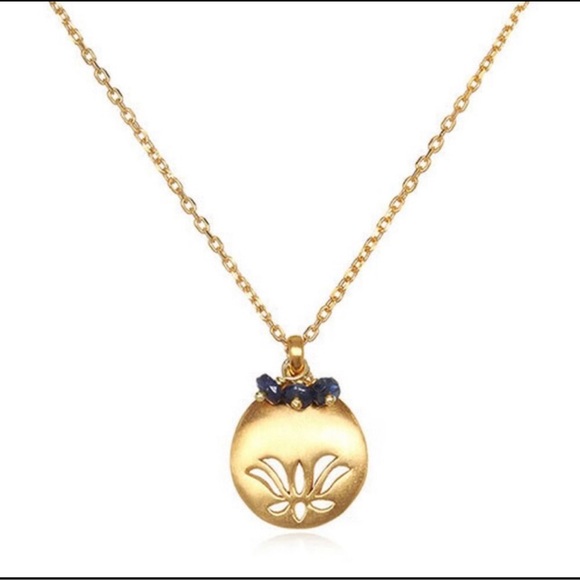Satya Genuine Semi Precious Birthstone Lotus Pendant Necklace-Boutique - Picture 14 of 16